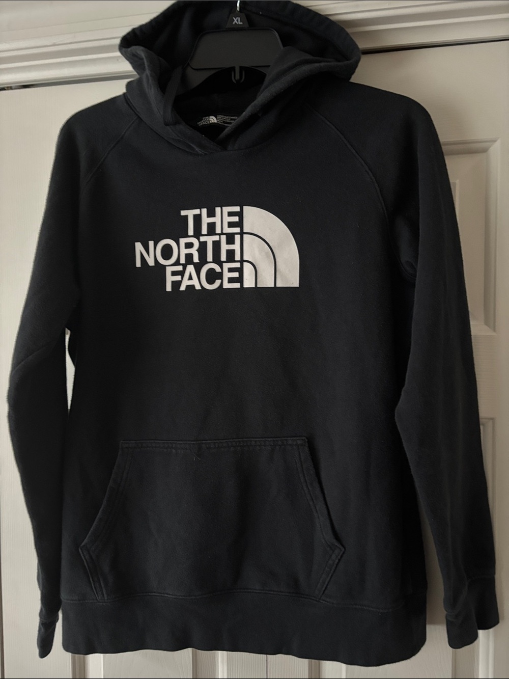 The North Face Black Hoodie with White Logo